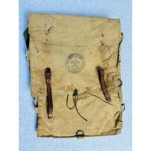 Vintage Boy Scouts 574 Yucca Pack Backpack Beige Canvas Diamond Brand New‎ York
